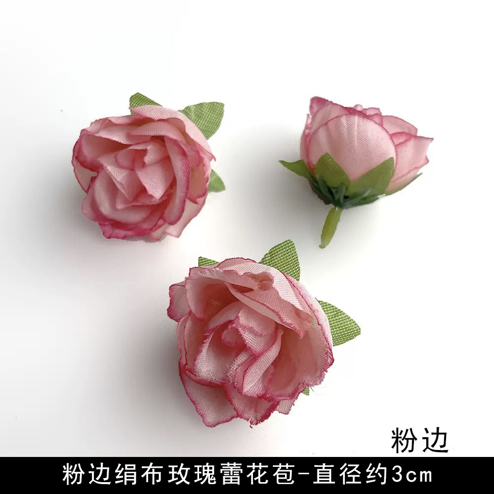Flores artificiales flores rosadas bricolaje accesorios hechos a mano tocado de estilo antiguo accesorios de material de flor de horquilla arreglos florales de pared de flores de boda
