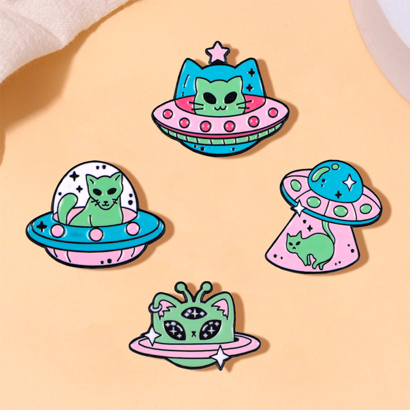 Genuine cartoon space cute creative universal badge
