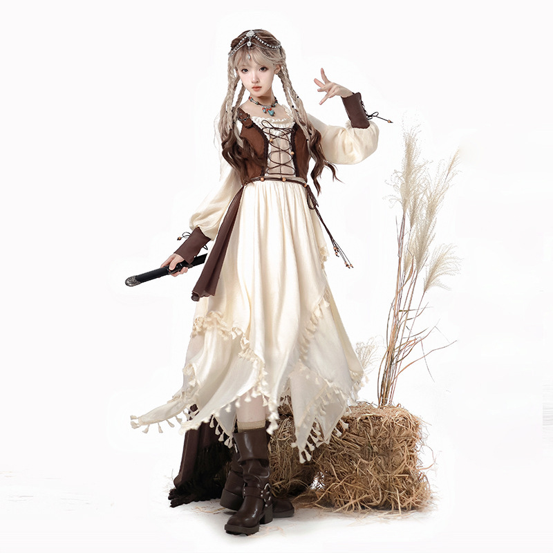 オリジナル放浪魔女ロリータ女ワンピース主腰マント日常かわいいLolita甘いスカート6986|undefined