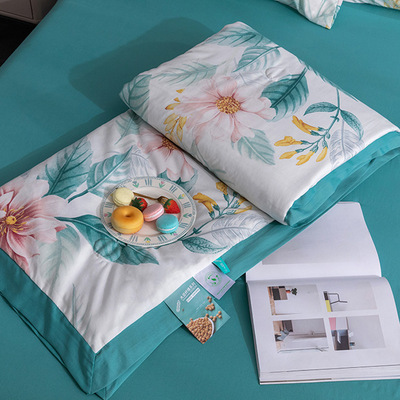 washing Real silk Cool in summer Four piece suit Borneol summer summer quilt Soybean fibre quilt The quilt core One piece On behalf of