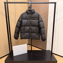 高版本高品质现货P家新款胸前铁牌立领羽绒服夹克外套男女同款
