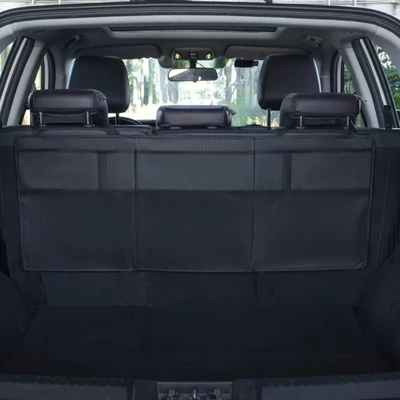 Oxford cloth car seat back organizer, car seat back storage bag, car storage bag (Car storage bag/box) - black-985395cm