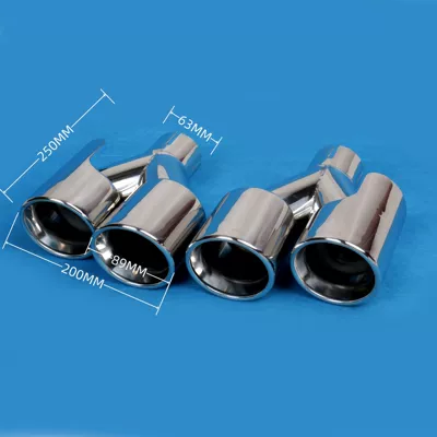 Stainless Steel Titanium-Plated Black: Exhaust pipe - 02-52004g-polished