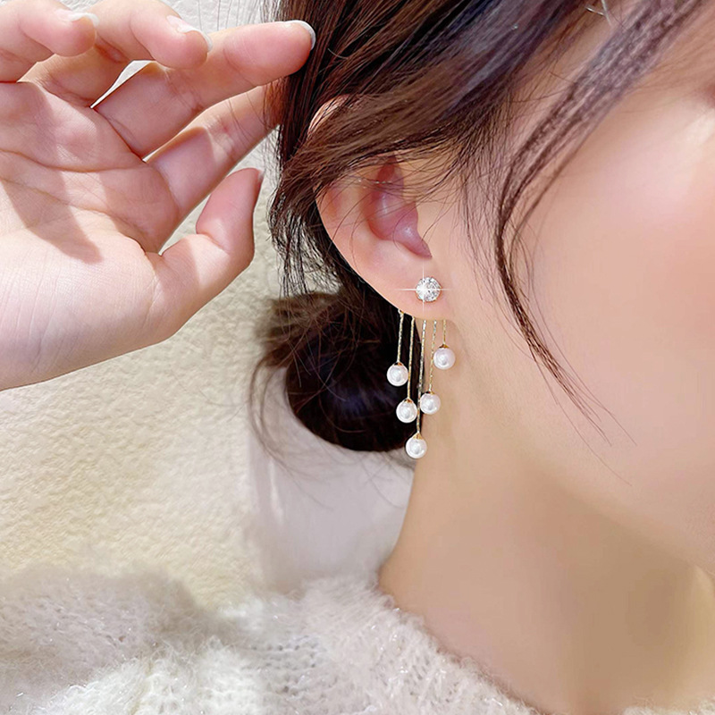 1 Pair Fashion Water Droplets Alloy Plating Inlay Zircon Women's Earrings display picture 2