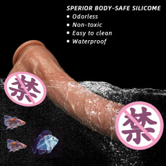 Liquid silicone realistic male sex toy for export and cross-border trade, extra large and extra thick suction cup false penis female masturbation device