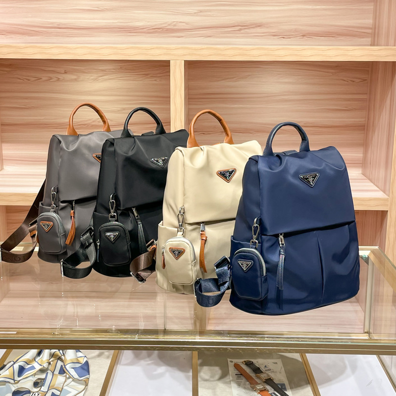 Cross-Border P Brand New Korean Version Oxford Cloth Backpack for Women, Casual Fashion Trendy Versatile Anti-Theft Travel Backpack