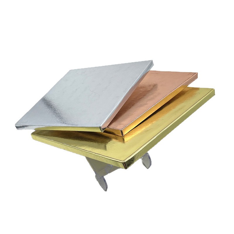 Spot al por mayor 12mm de espesor oro horneado embalaje pastel esterilla de panal base de pastel de aluminio corrugado base de pastel