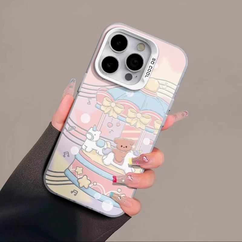 Apple, вращающаяся совместимая музыкальная шкатулка, iPhone15, чехол для телефона, 15promax, 16promax