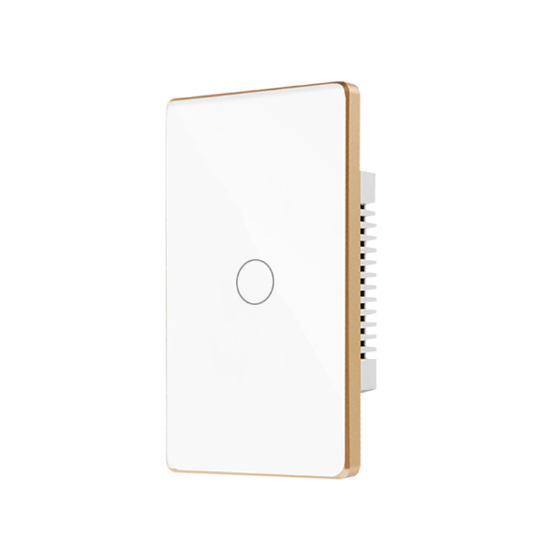 Interruptor Táctil Inteligente WiFi Tuya Tipo 120 Estándar Estadounidense, Marco de Aleación de Aluminio, Control Remoto por Aplicación, Control por Voz con Alexa