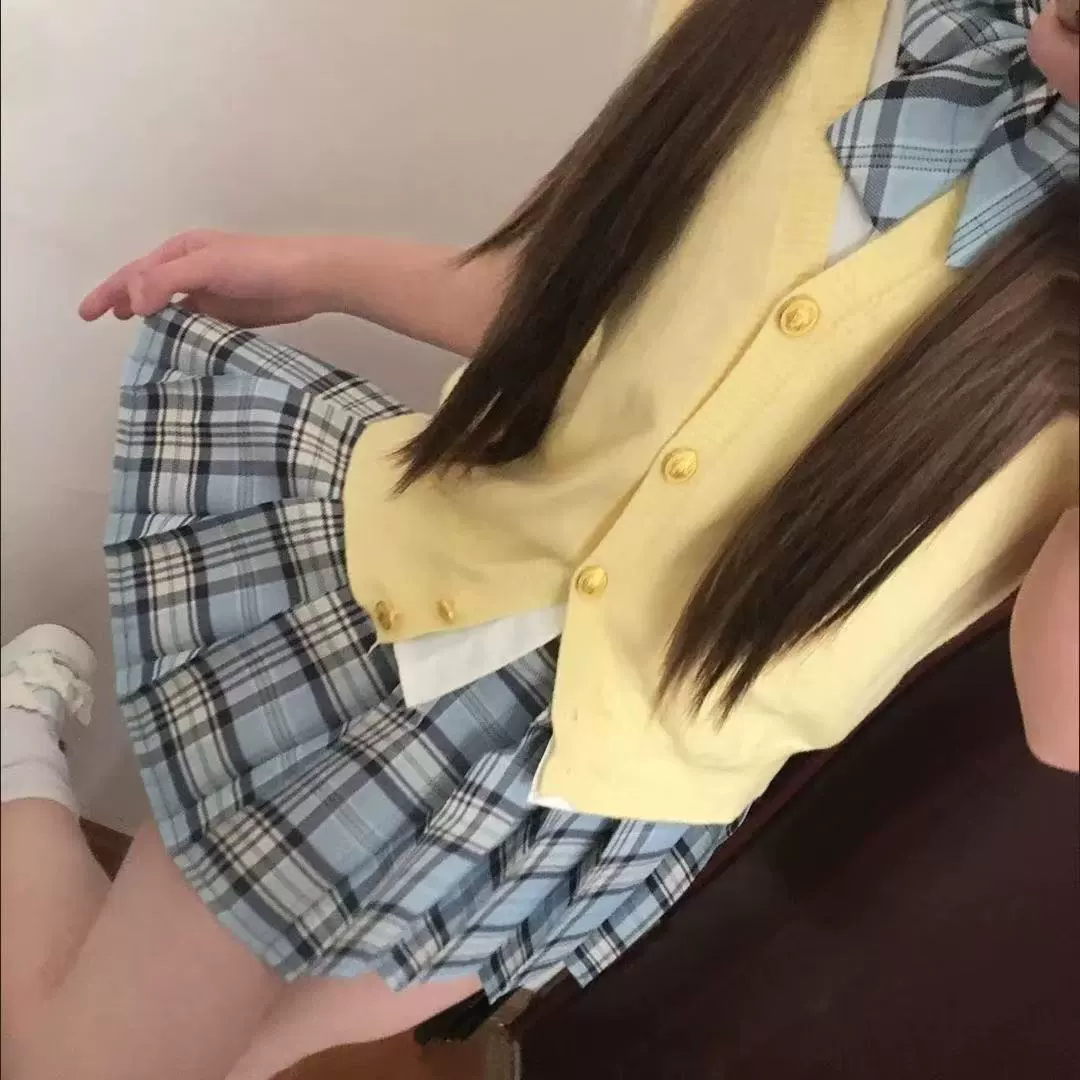 [Lingquan] Оригинальная униформа JK, новая светло-синяя школьная форма, студенческая полудлинная плиссированная юбка в японском стиле с высокой талией