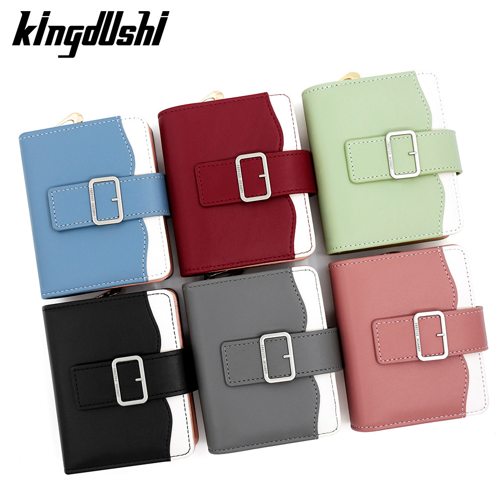 Nueva versión coreana de la billetera corta de mujeres, bolso de cambio simple de estudiantes, bolso de mano, bolso de tarjeta múltiple.