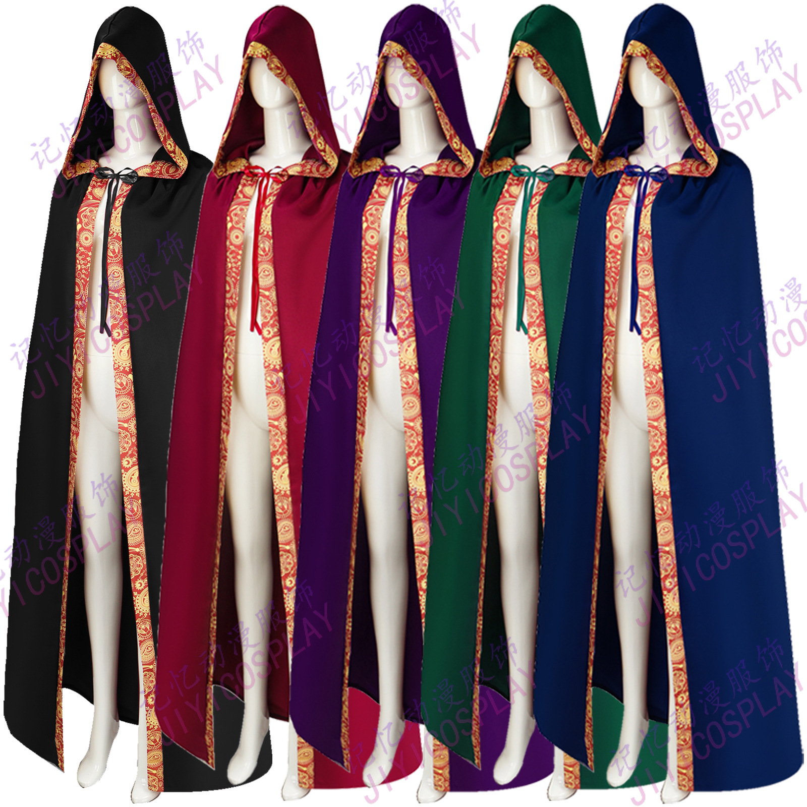 New 2020 Best Selling Men's 5 Color Long Cloak Medieval Church Clergy Loose Formal Gown Cloak Mantle
