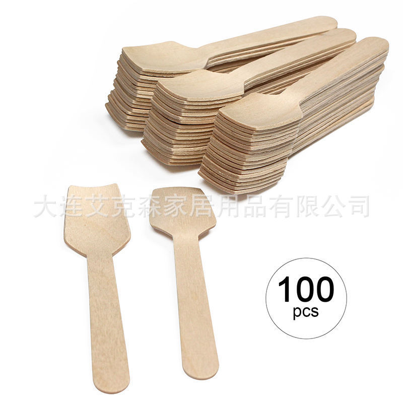 Environmentally Friendly Hot-Selling Biodegradable Disposable Birch Ice Cream Spoons, Suitable for Ice Cream Restaurants Environmentally Friendly Hot-Selling Biodegradable Disposable Birch Ice Cream Spoons, Suitable for Ice Cream Restaurants