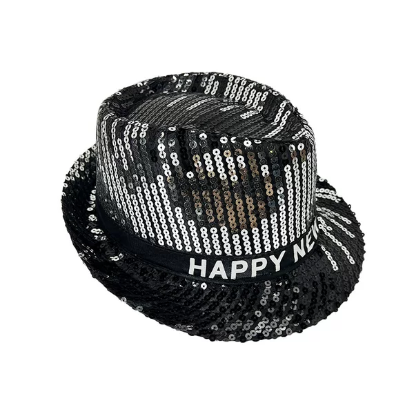 Happy New Year Sequin Jazz Hat Sequin Hat Happy New Year Meteor Shower Jazz Hat