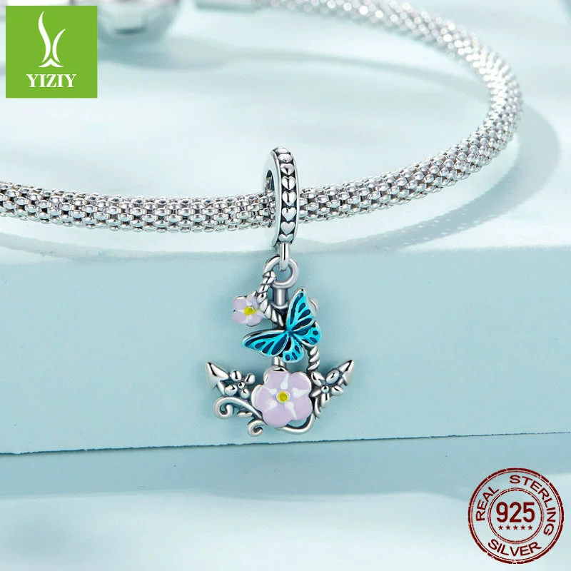 Истинный дизайн подвески, бусины, аксессуары, цветочный, S925, образец серебра 925