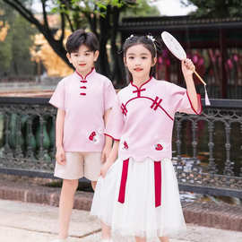 六一儿童幼儿园演出汉服小学生诗朗诵舞台服表演服装合唱班服汉服