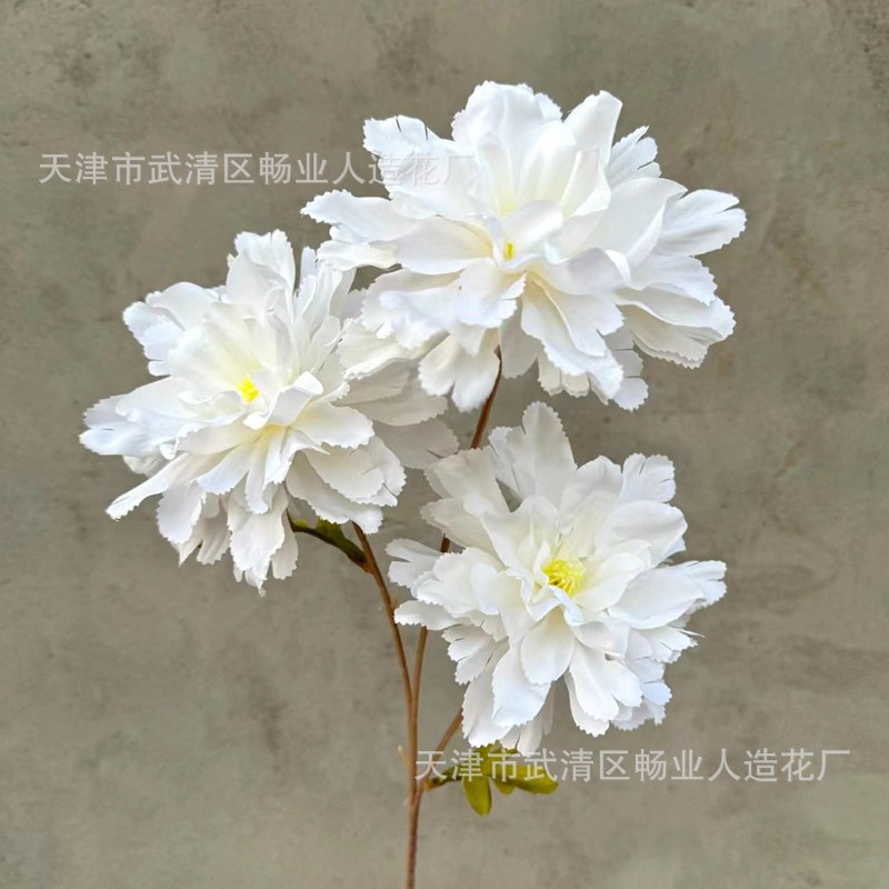 Flores artificiales blancas al por mayor para bodas, decoraciones de flores falsas, accesorios para techos de hoteles, flores artificiales blancas para celebraciones de bodas en salones de boda. image 10