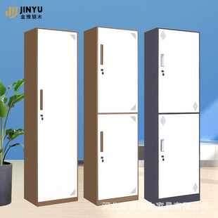 Stainless Steel Single Door Hanging Wardrobe Set Color Narrow Edge Iron Cabinet Dormitory Bathroom Steel Locker Office Filing Cabinet