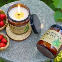 跨境香茅驱蚊蜡烛户外大豆蜡香薰蜡烛香氛精油无烟高端伴手礼蜡烛