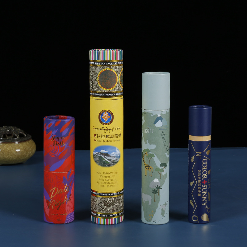 厂家供应香包装纸罐螺旋式纸筒罐彩色印刷l打样专拍不退不换