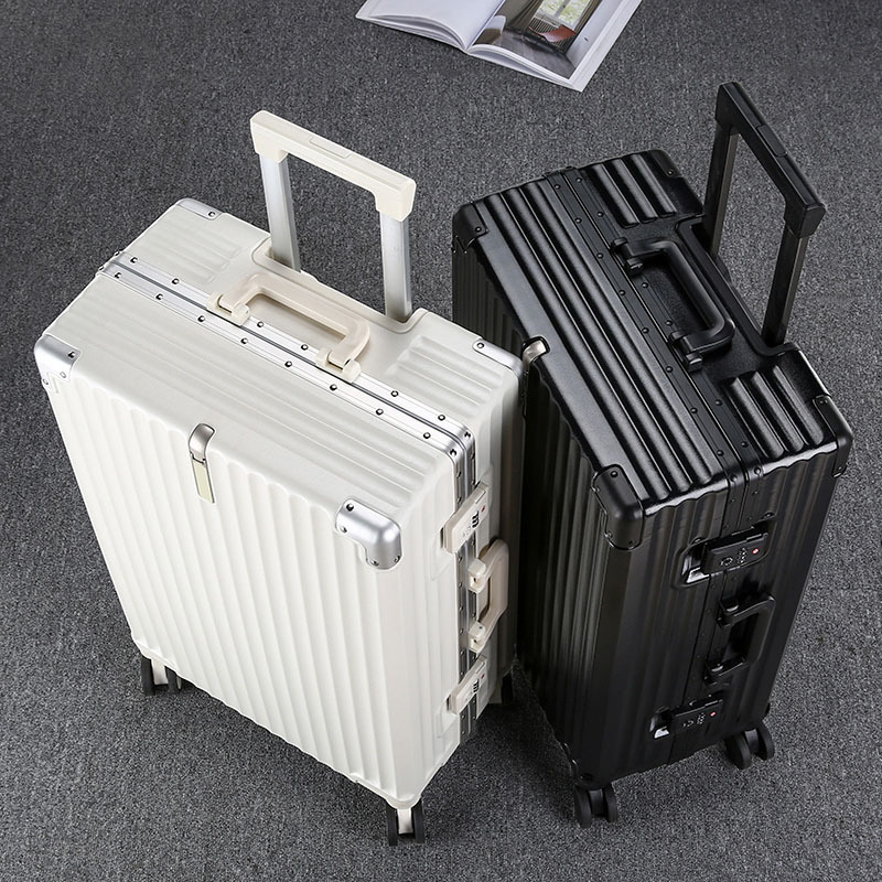 Strict selection of aluminum frame luggage student 20 inch boarding suitcase 24 inch luggage case universal wheel password suitcase wholesale
