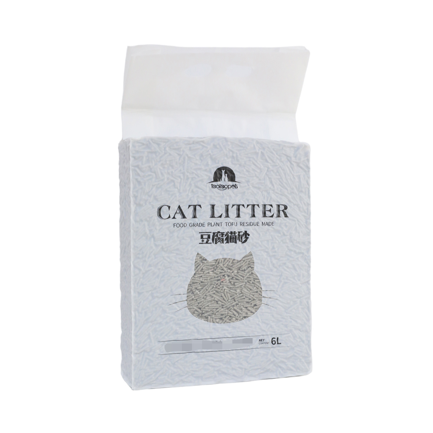Fábrica de arena de gato de tofu polvo de piel Tao sabor original 6L sabor de té verde se puede enjuagar inodoro planta arena de gato al por mayor