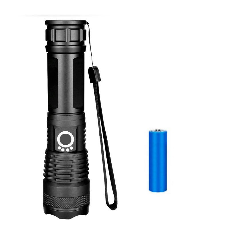 Linterna de luz fuerte P50 especial transfronteriza, linterna LED recargable TYPE-C, linterna impermeable de largo alcance súper brillante para exteriores