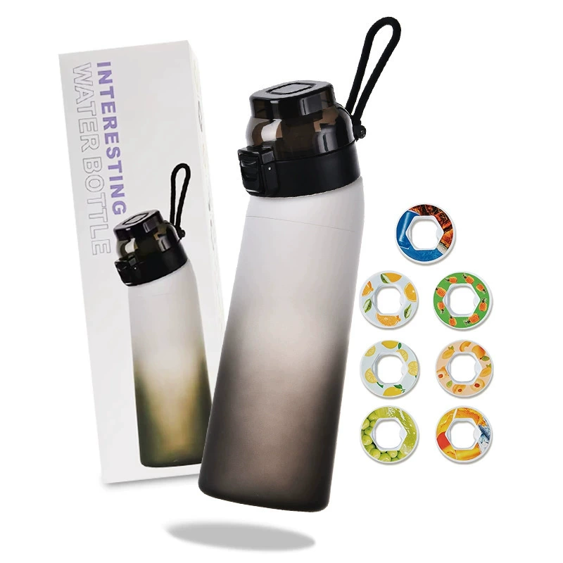 Sports Water Bottle Amazon 650 ml, Flip Lid with Carry Strap, Fruit Design Colors