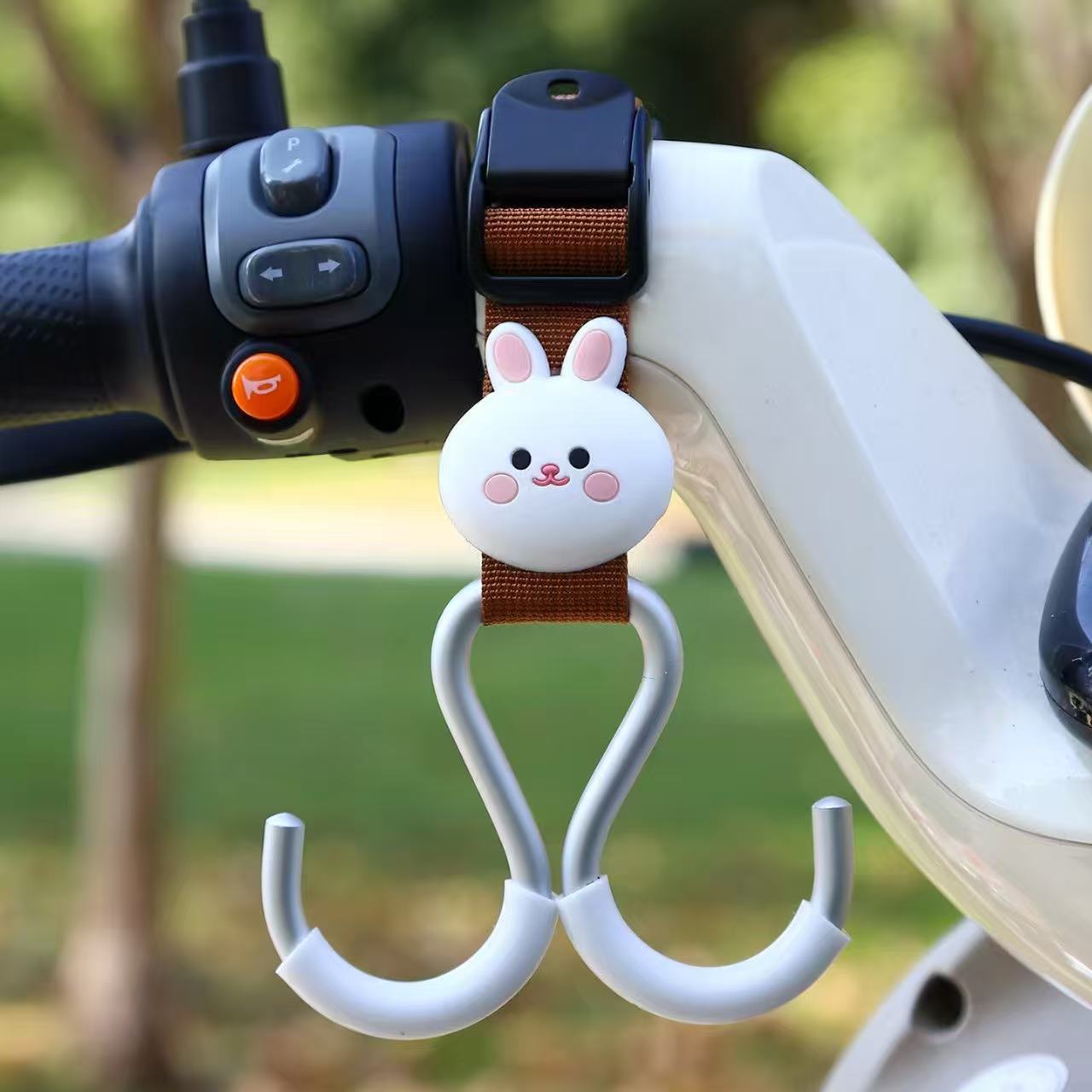 Brown - Webbing Aluminum Double Hook Extended Style [Little White Rabbit]