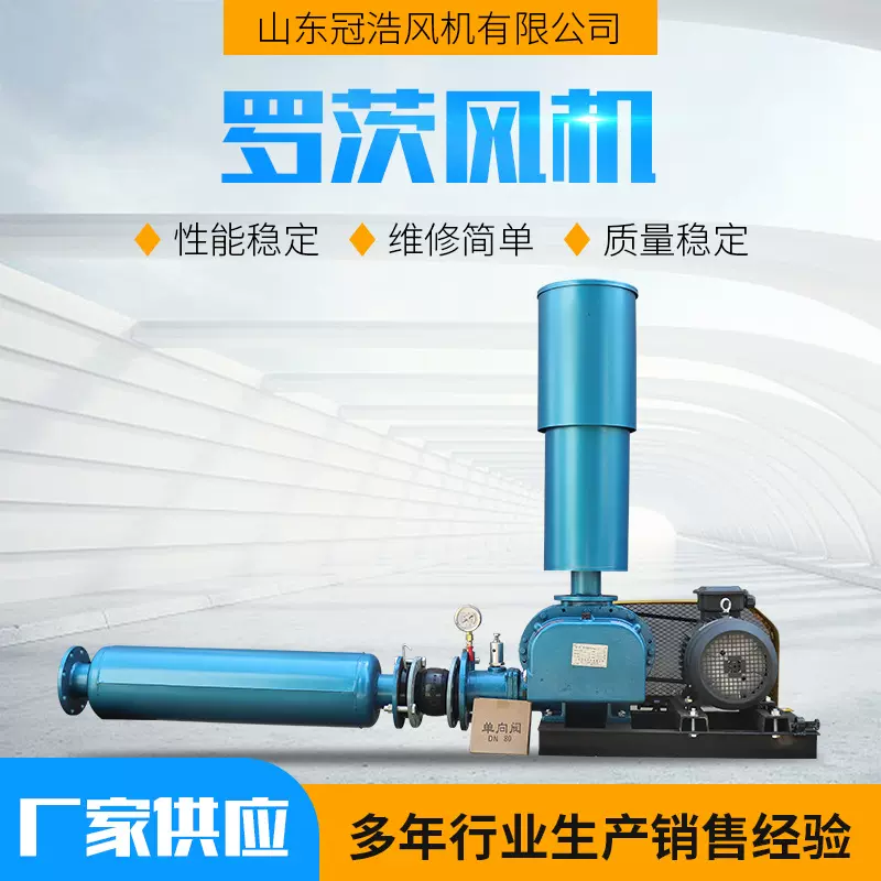 冠浩罗茨鼓风机鱼塘养殖增氧泵气力输送污水处理风机大风量送风