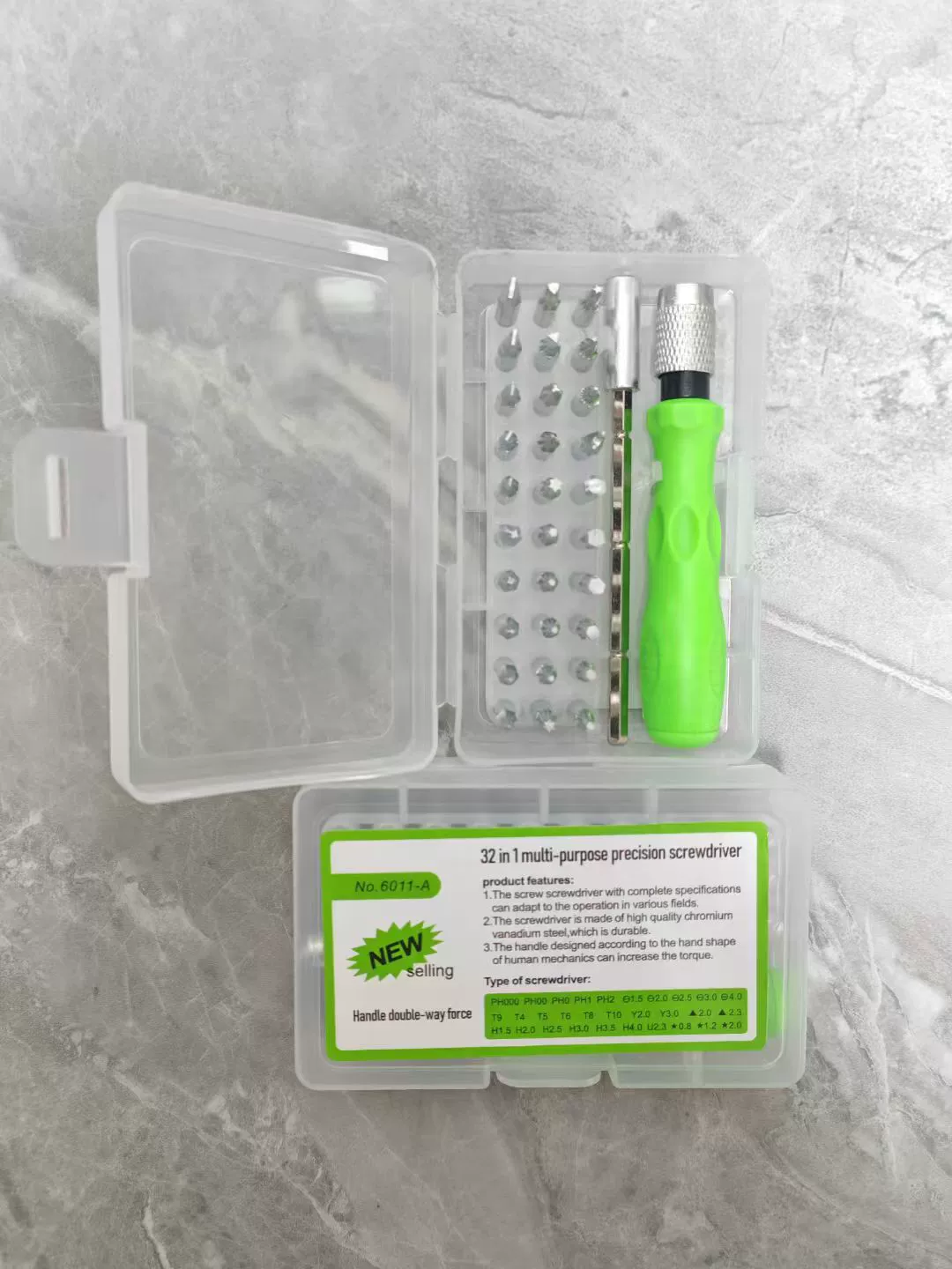 Screwdriver, mobile phone for repair, universal tools set