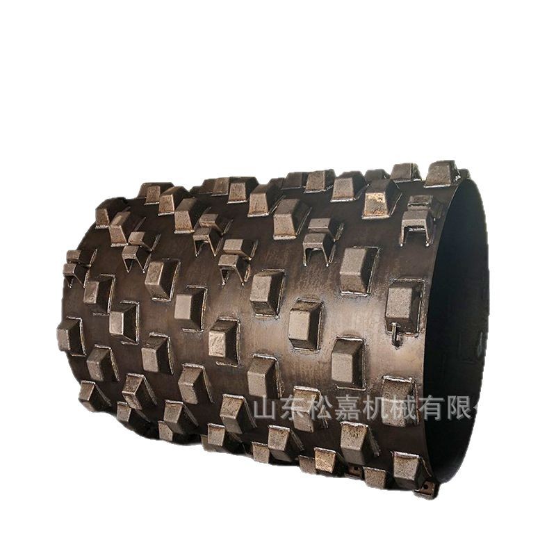 gran rodillo de acero único rodillo rodillo de cuerno de oveja compactación tipo rodillo de impacto desmontable pie de oveja para dique