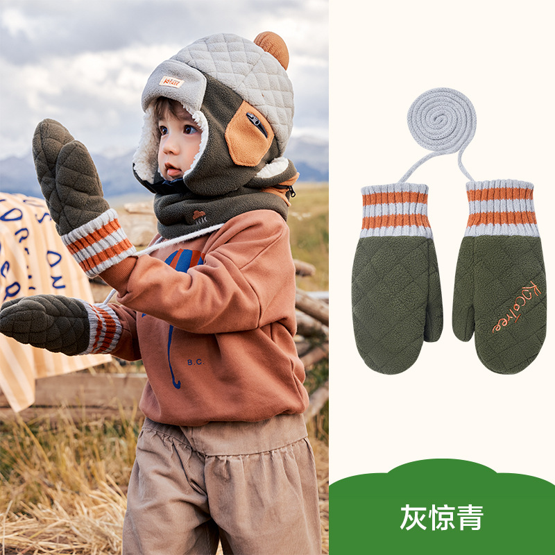 KK Árbol de Los Niños guantes invierno Niñas estudiantes La Escuela Primaria dedo especial bebé caliente engrosada clase Un antiestático