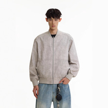 美式工装夹克男春秋季cleanfit高级感短款立领棒球服飞行员外套男