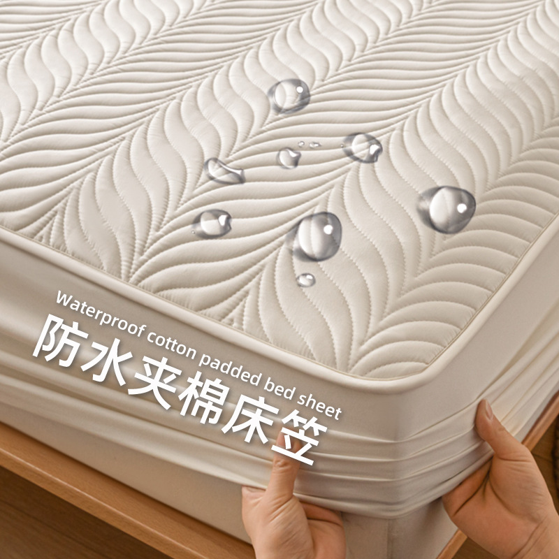 2025 new quilted waterproof bed hat single-piece mattress cover protective cover bedspread urine pad bed hat cover cross-border wholesale