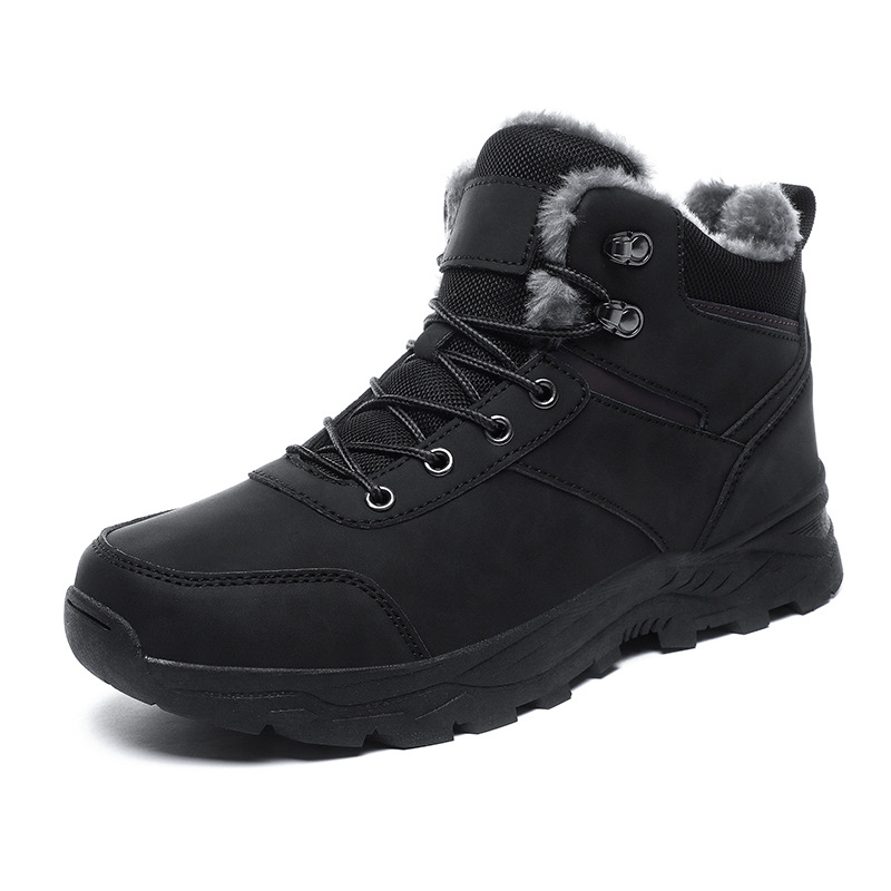 2025 nuevo invierno transfronterizo de cameludo para ayudar a los zapatos de montaña deportivos al aire libre de tamaño grande calentador botas de nieve de hombre