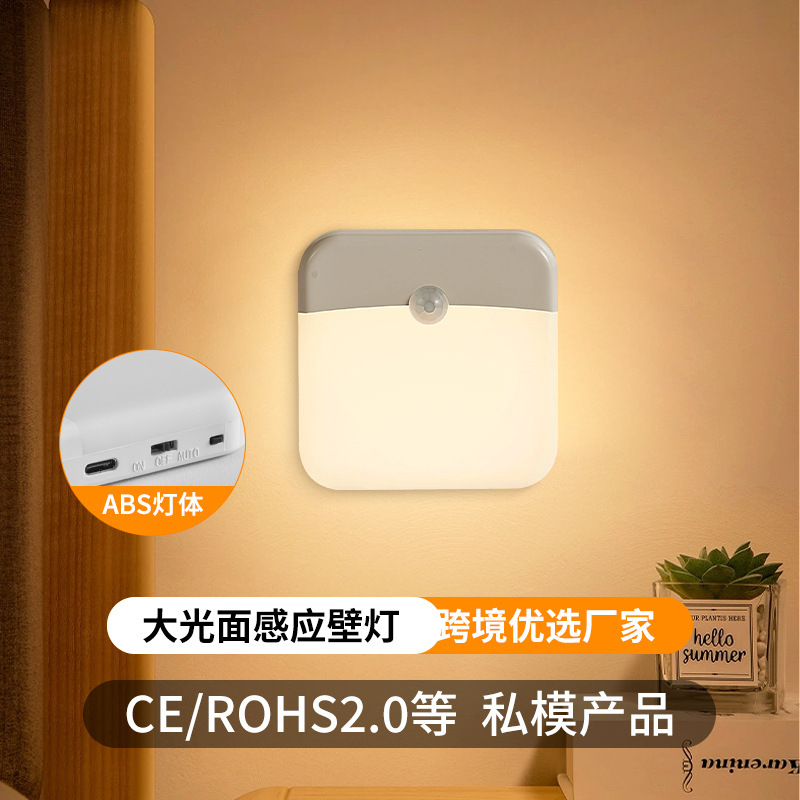 LED充电磁吸人体感应小夜灯感应灯衣柜灯橱柜灯礼品灯跨境爆款|undefined