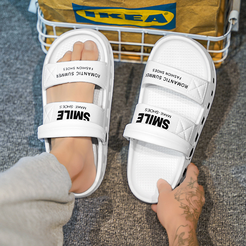 야외 샌들 남성 여름 야외 착용 미끄럼 방지 두꺼운 단독 모디-듀얼 사용 스포츠 슬리퍼 남성 비치 신발