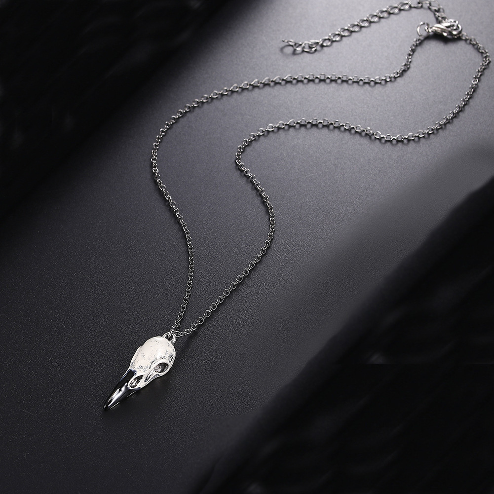 Plating Design Hip-Hop Punk Skull Alloy Copper Pendant Necklaces Halloween Wholesale