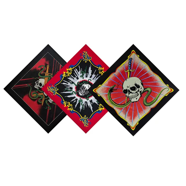 Pure cotton digital motorcycle skull snake hip-hop street dance sun protection cycling face towel headscarf square scarf magic headscarf