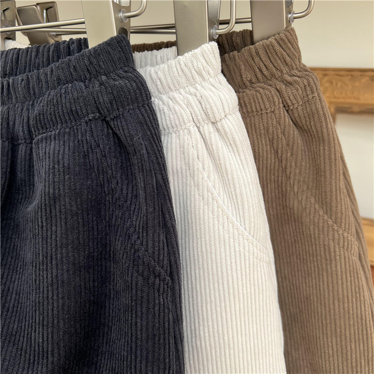 Bambini inverno un pezzo velluto a coste per ragazzi e ragazze coreani tinta unita etichetta lungo con velluto a righe dritto_voghion.com