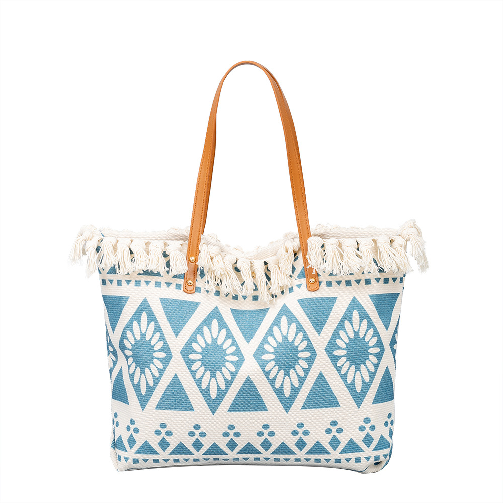 ENSPT Tote Commuter Canvas Bohemian Ethnic Style Bedruckte Handtasche für Damen_voghion.com