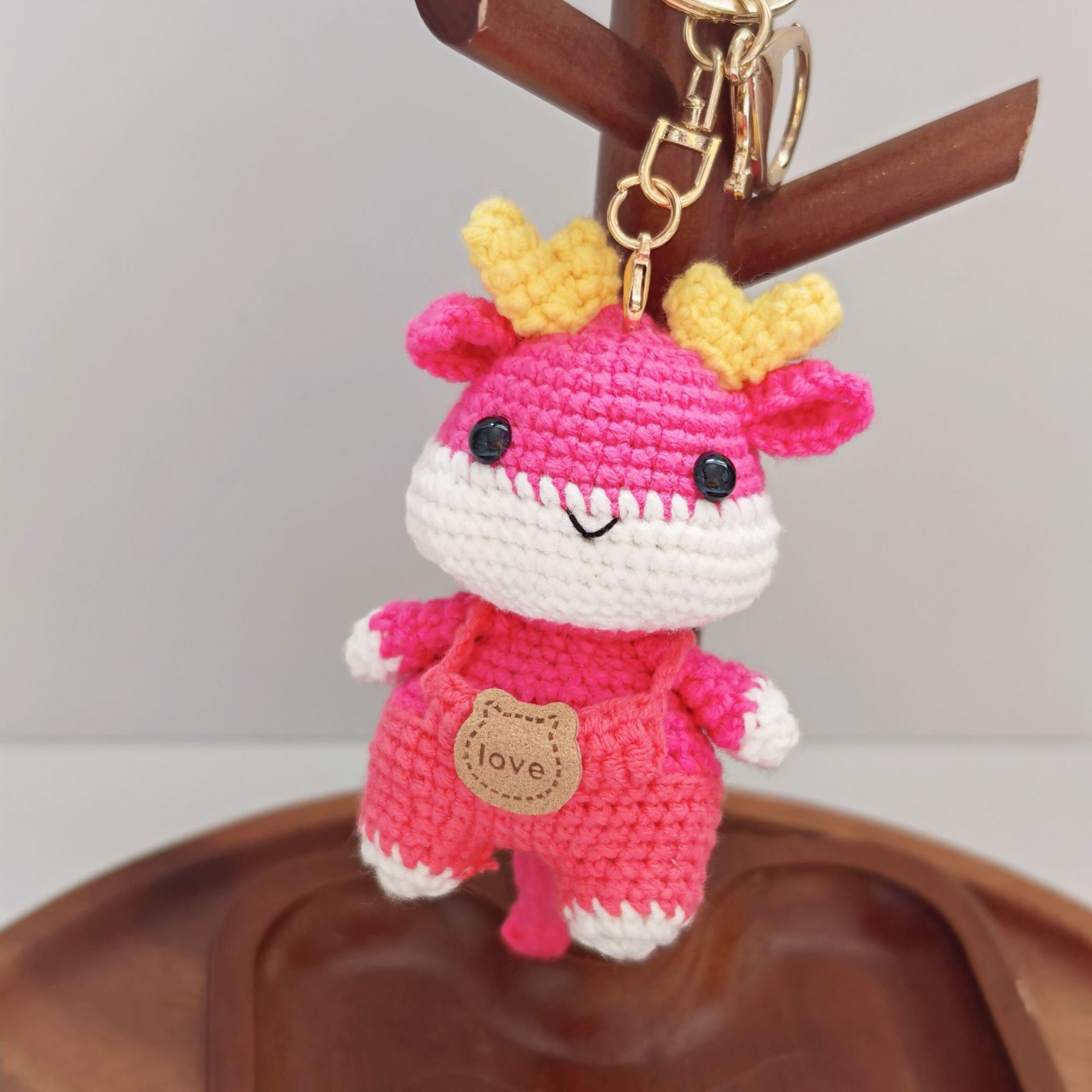 Colgantes de animales del zodiaco tejidos a mano, muñecos de lana hechos a crochet, accesorios decorativos para bolsos, regalos al por mayor y al detalle. image 44