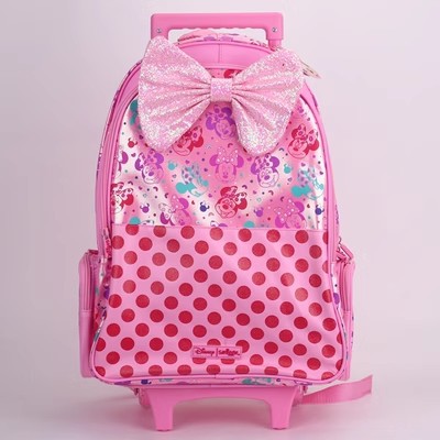 Cadena dedicada mochila escolar australiana smiggle trolley mochila escolar de remolcador de dibujos animados de gran capacidad mochila para estudiantes de primaria y secundaria