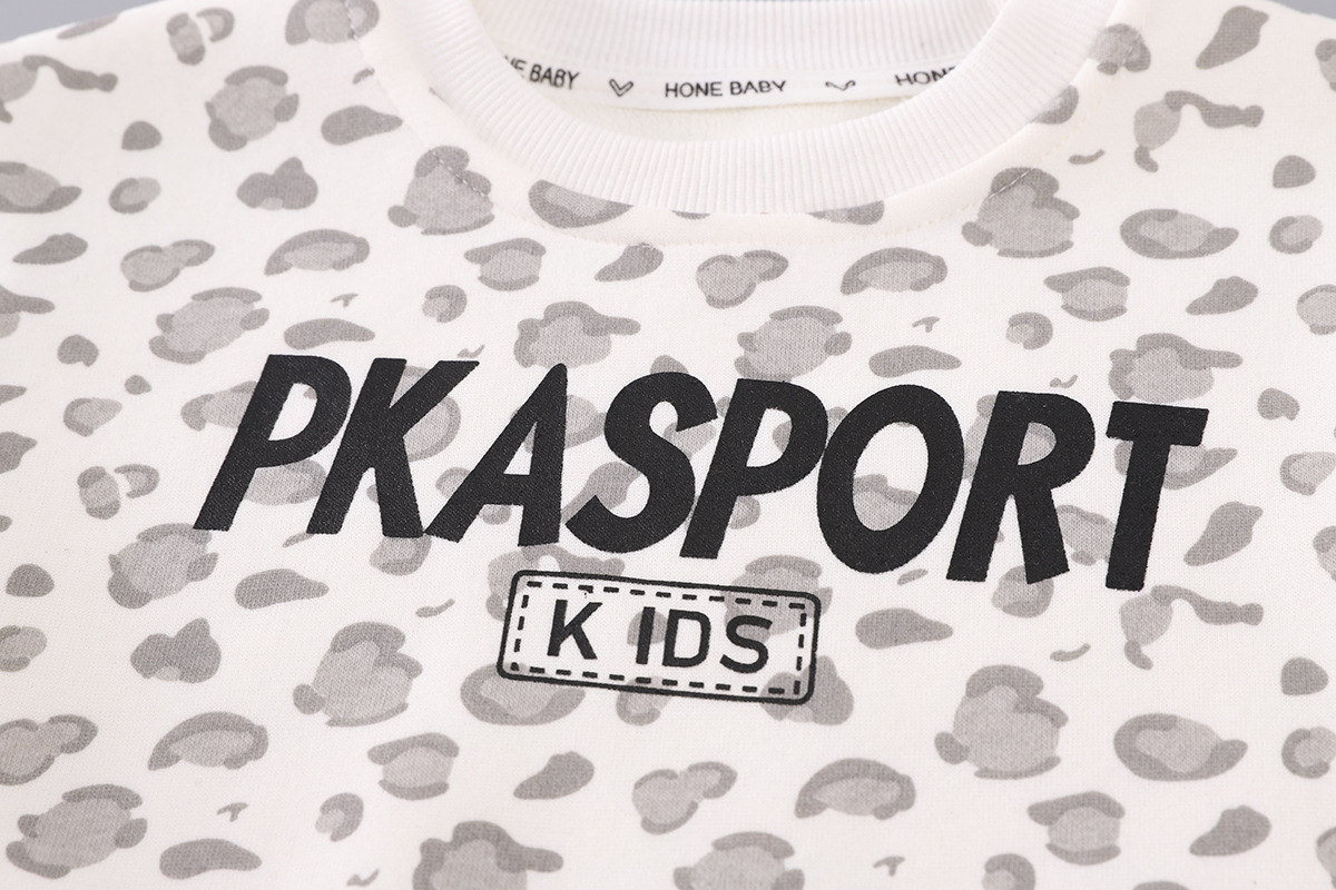 Jongen Fleece Sweatshirt Mat Leopardmuster An Box Set_voghion.com