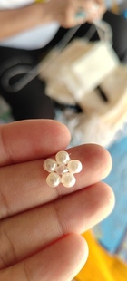 Crystal five-petal flower pearl accessories DIY hair accessories handmade accessories holding flower wrist flower accessories hairpin earrings