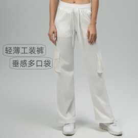 降落伞工装裤DanceStudio轻薄透气速干运动休闲直筒女长裤