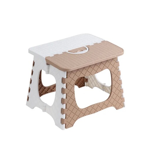 Simple foldable stool household adult plastic chair seam storage foldable small stool outdoor portable fishing stool