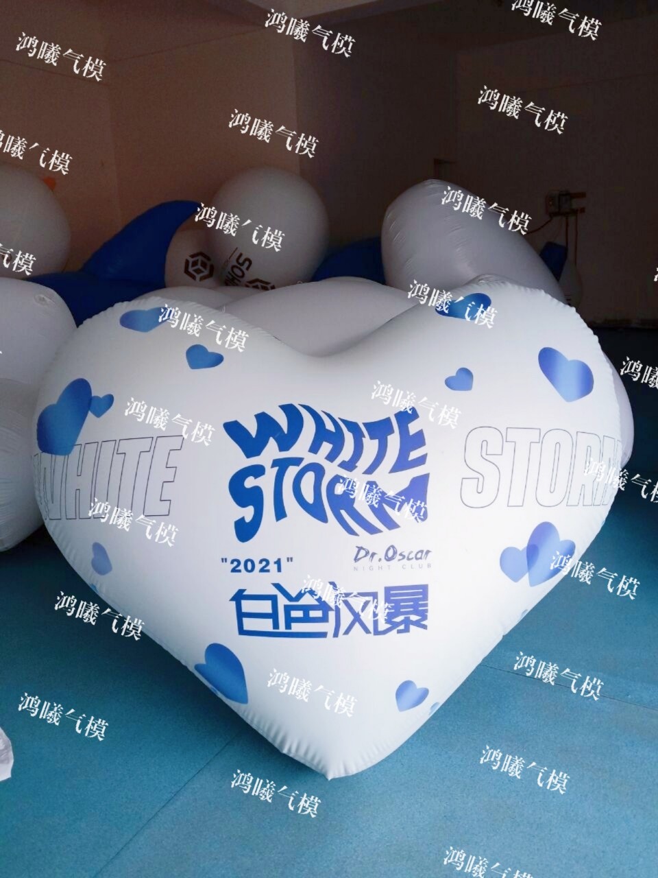 pvc充气爱心气模升空心形气球商场酒吧ktv七夕节悬挂装饰闭气模型-阿里巴巴