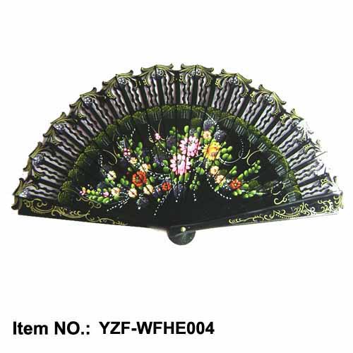 Ventilador de baile plano de color Ventilador de pintura de doble cara ventilador de inyección de tinta de doble cara ventilador plegable ventilador de madera